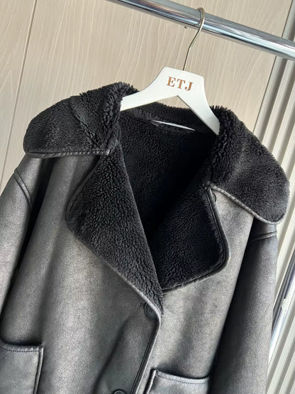 ReverLux™ Faux Leather Fur Jacket